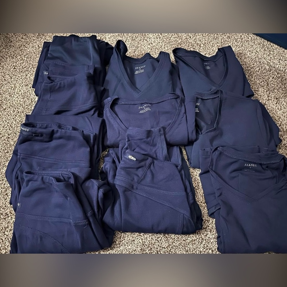 Jaanuu Navy Blue Scrub Sets